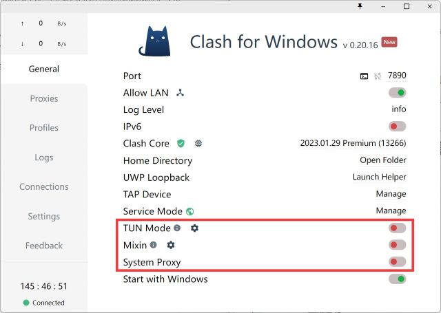 设置Clash for Windows